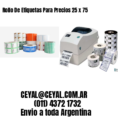 Rollo De Etiquetas Para Precios 25 x 75