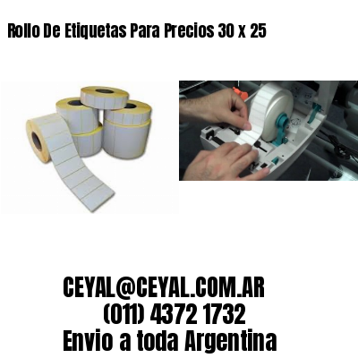 Rollo De Etiquetas Para Precios 30 x 25