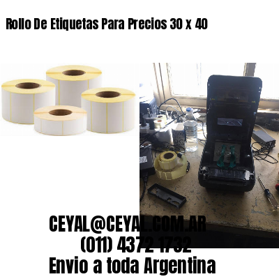 Rollo De Etiquetas Para Precios 30 x 40
