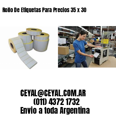 Rollo De Etiquetas Para Precios 35 x 30