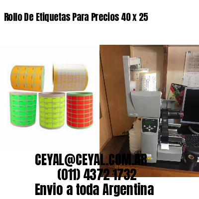 Rollo De Etiquetas Para Precios 40 x 25