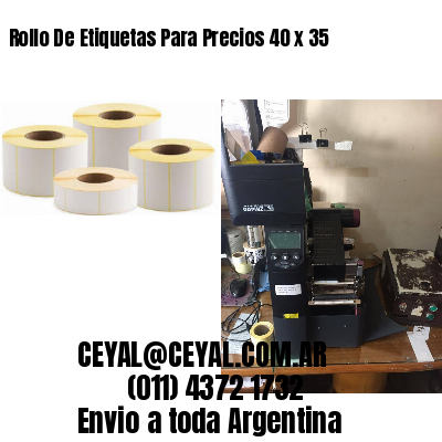 Rollo De Etiquetas Para Precios 40 x 35