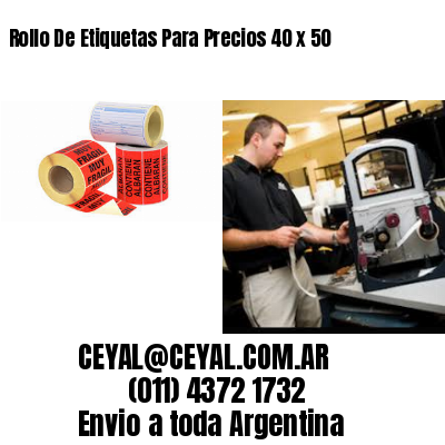 Rollo De Etiquetas Para Precios 40 x 50