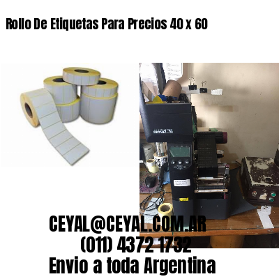Rollo De Etiquetas Para Precios 40 x 60