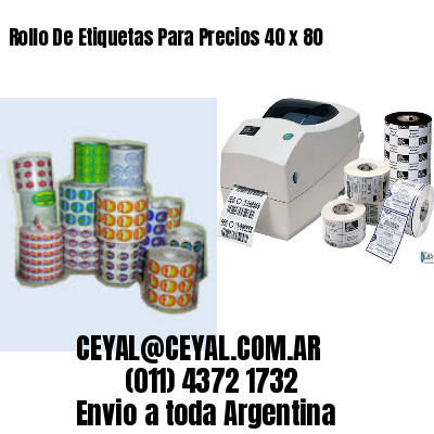 Rollo De Etiquetas Para Precios 40 x 80