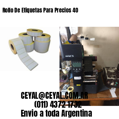 Rollo De Etiquetas Para Precios 40