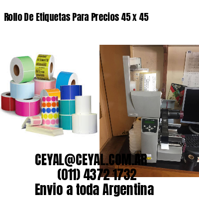 Rollo De Etiquetas Para Precios 45 x 45