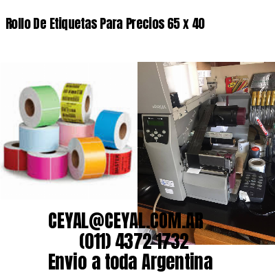 Rollo De Etiquetas Para Precios 65 x 40