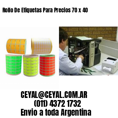 Rollo De Etiquetas Para Precios 70 x 40