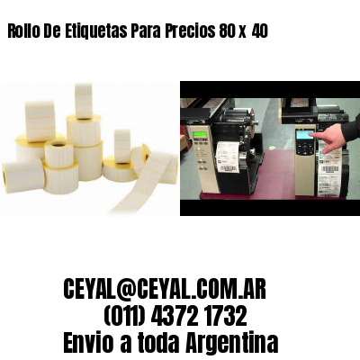 Rollo De Etiquetas Para Precios 80 x 40