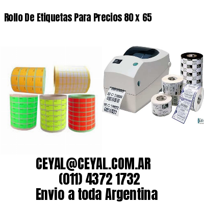 Rollo De Etiquetas Para Precios 80 x 65