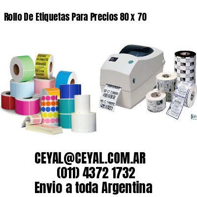 Rollo De Etiquetas Para Precios 80 x 70