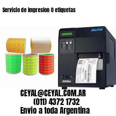 Servicio de impresion 0 etiquetas