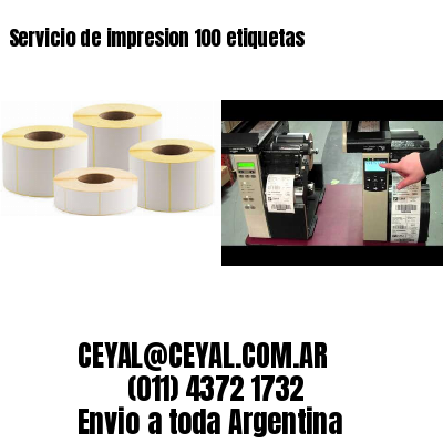 Servicio de impresion 100 etiquetas