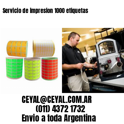 Servicio de impresion 1000 etiquetas