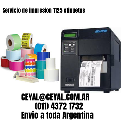 Servicio de impresion 1125 etiquetas
