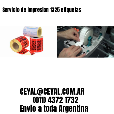 Servicio de impresion 1325 etiquetas
