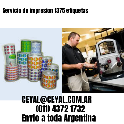 Servicio de impresion 1375 etiquetas