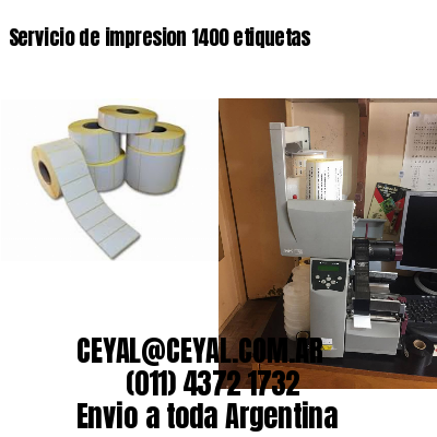 Servicio de impresion 1400 etiquetas