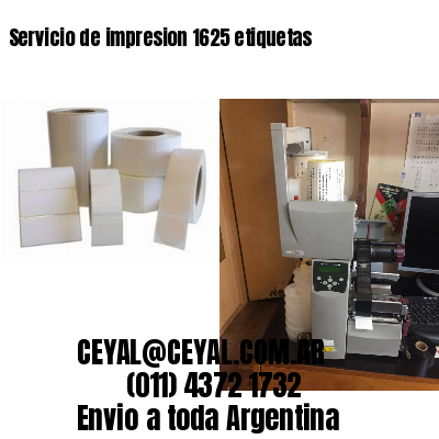 Servicio de impresion 1625 etiquetas
