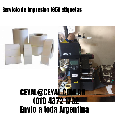 Servicio de impresion 1650 etiquetas