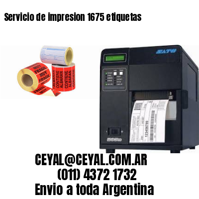 Servicio de impresion 1675 etiquetas