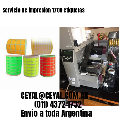 Servicio de impresion 1700 etiquetas