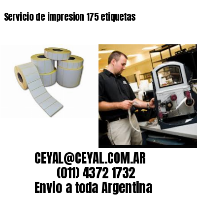 Servicio de impresion 175 etiquetas