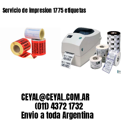 Servicio de impresion 1775 etiquetas