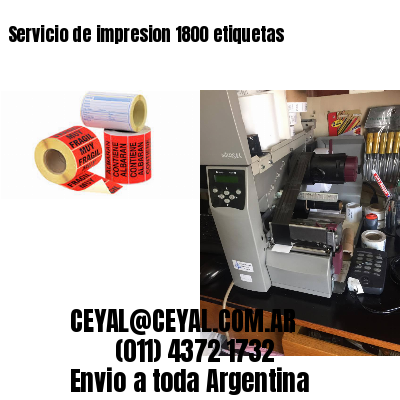 Servicio de impresion 1800 etiquetas