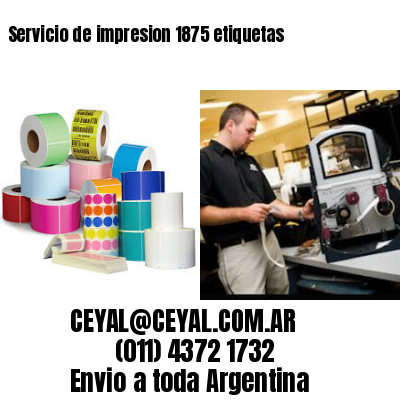 Servicio de impresion 1875 etiquetas