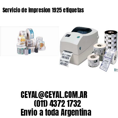 Servicio de impresion 1925 etiquetas