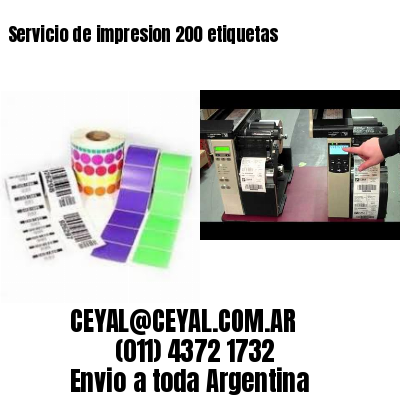 Servicio de impresion 200 etiquetas