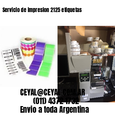 Servicio de impresion 2125 etiquetas