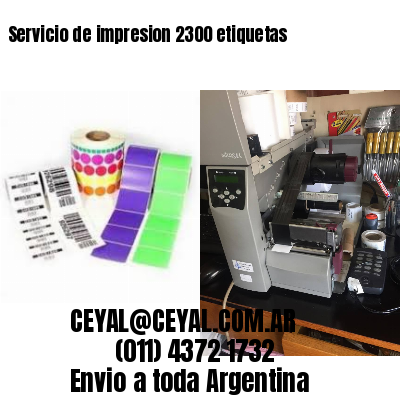 Servicio de impresion 2300 etiquetas