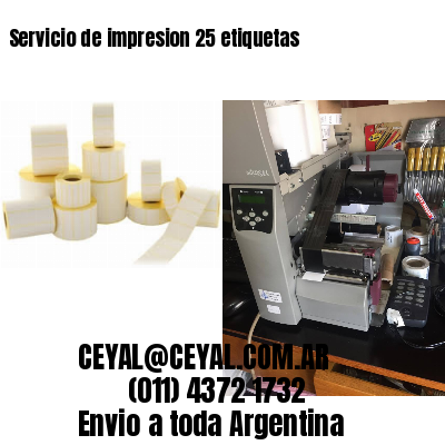 Servicio de impresion 25 etiquetas