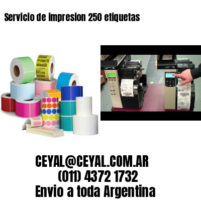 Servicio de impresion 250 etiquetas