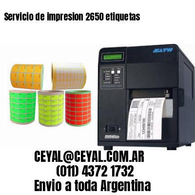 Servicio de impresion 2650 etiquetas