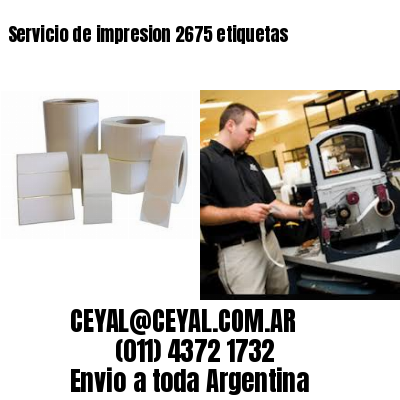 Servicio de impresion 2675 etiquetas