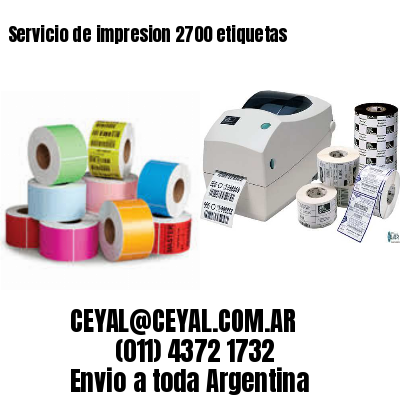 Servicio de impresion 2700 etiquetas