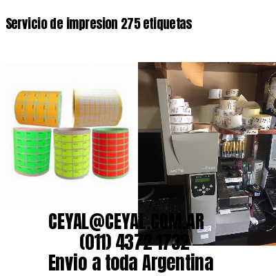 Servicio de impresion 275 etiquetas