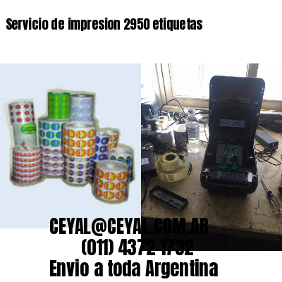 Servicio de impresion 2950 etiquetas
