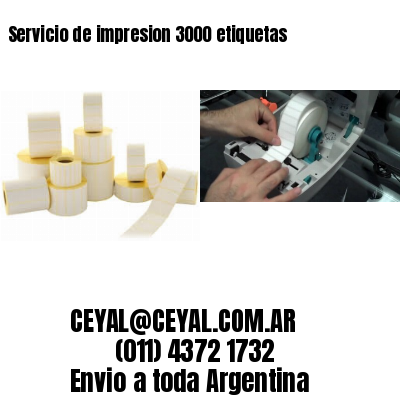Servicio de impresion 3000 etiquetas