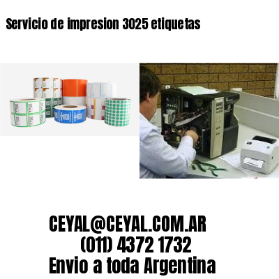 Servicio de impresion 3025 etiquetas