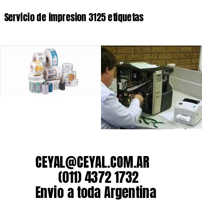 Servicio de impresion 3125 etiquetas