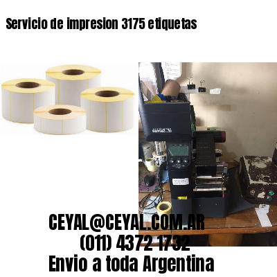 Servicio de impresion 3175 etiquetas
