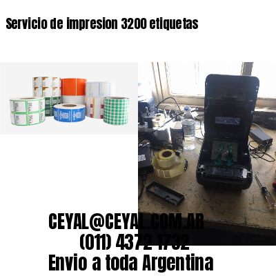 Servicio de impresion 3200 etiquetas