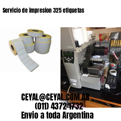 Servicio de impresion 325 etiquetas
