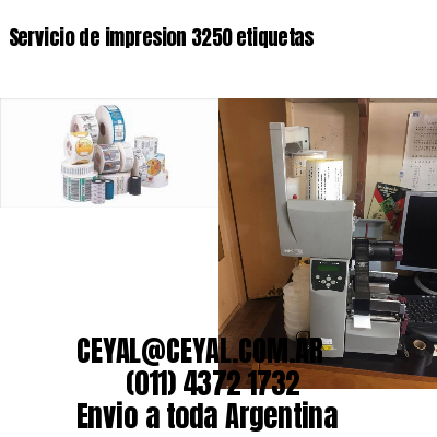 Servicio de impresion 3250 etiquetas