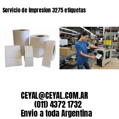 Servicio de impresion 3275 etiquetas